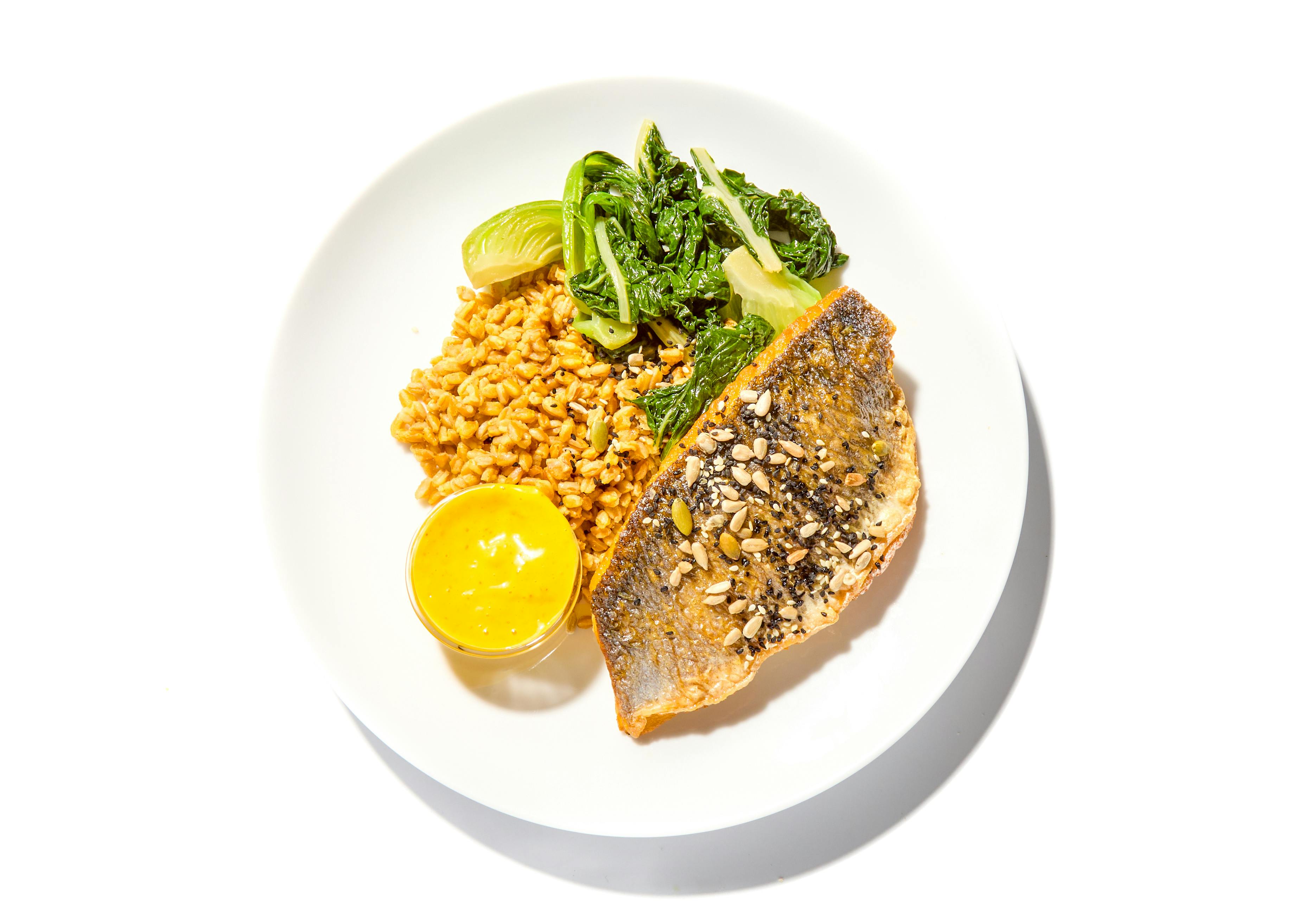 Mediterranean Grilled Sea Bass & Mango Amba Sauce by Einat Admony