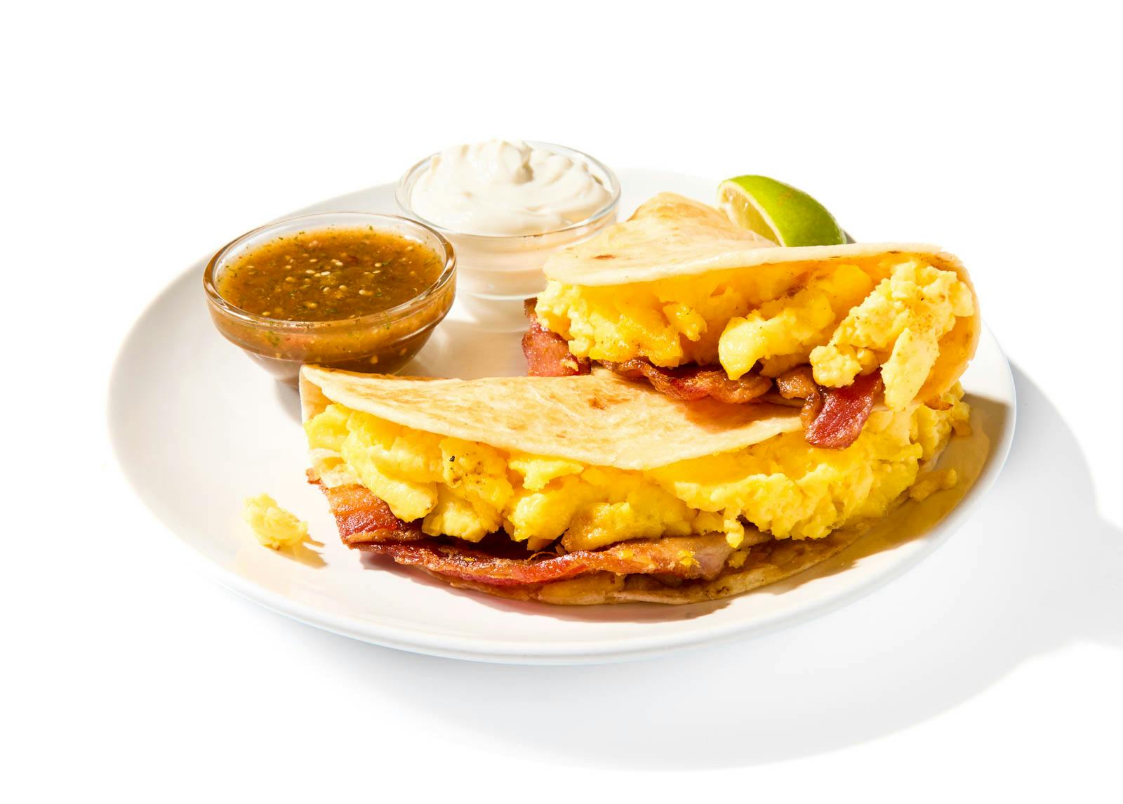 Breakfast Bacon, Egg & Cheese Quesadillas by Akhtar Nawab