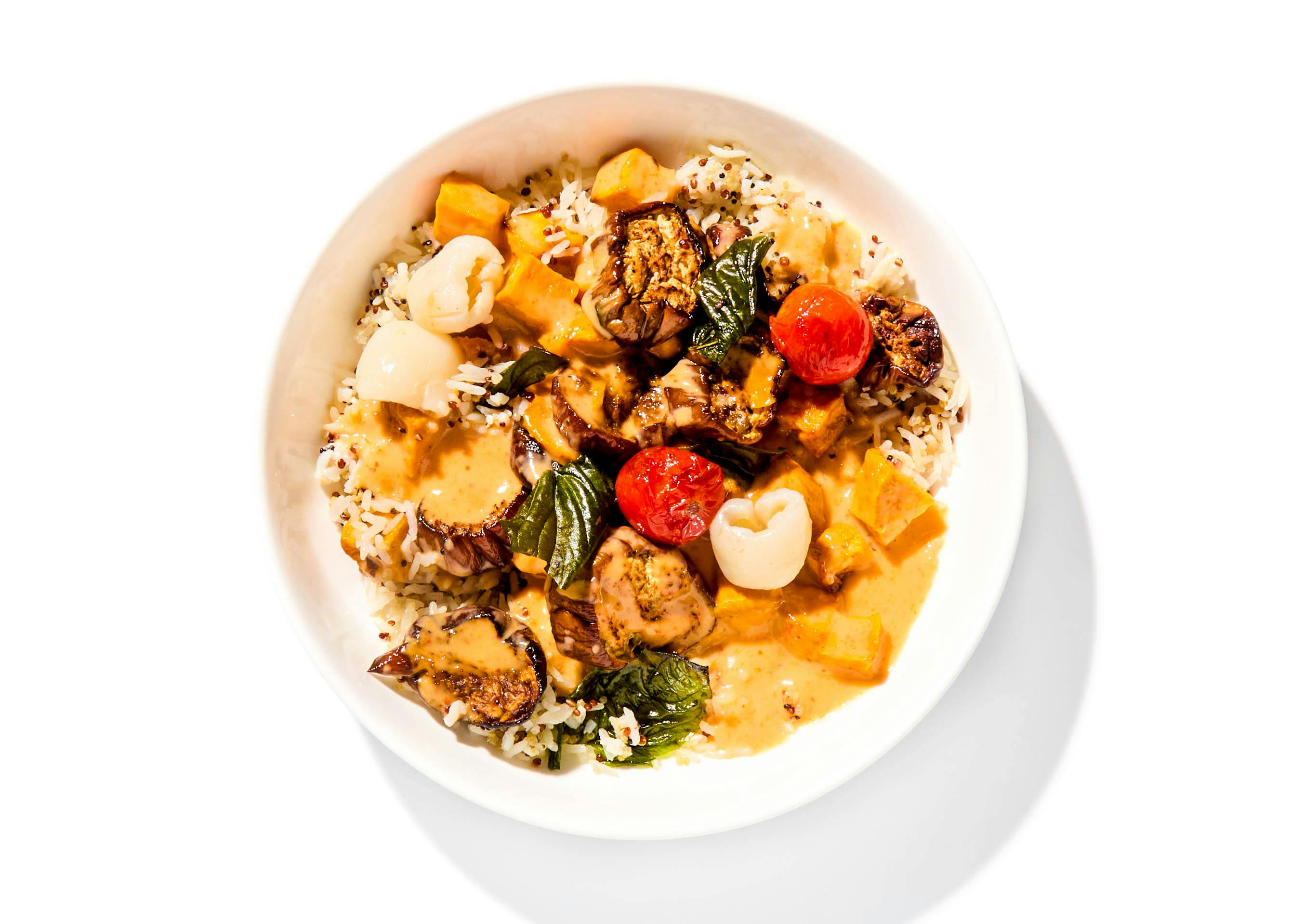 Vegan Sweet Potato & Eggplant Red Curry by Hong Thaimee