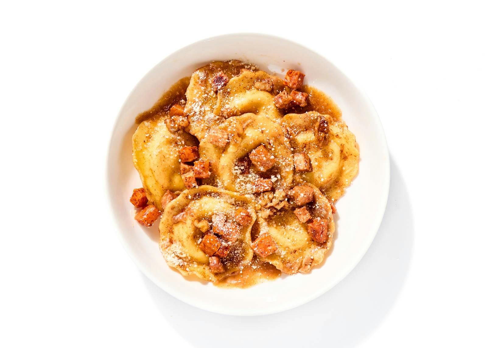 Four Cheese Ravioli with Harvest Roasted Veggies by Akhtar Nawab